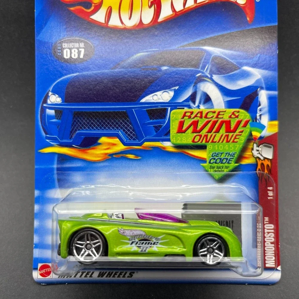 Hot Wheels Monoposto Car Green Diecast 1/64 Scale Collector #087 #1/4